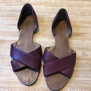 Maroon Slip On Sandals